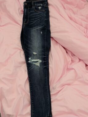 American Eagle Outfitters Dark Wash Ripped Skinny Jeans